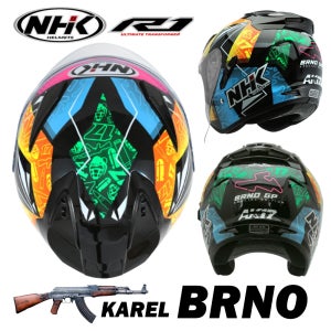 NHK R1 캐럴 브르노 오토바이헬멧 오픈페이스 바이크 스쿠터 김서림방지 헬멧 하이바