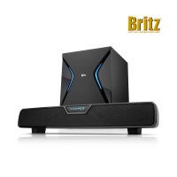 브리츠 블루투스 게이밍 사운드바 스피커 우퍼 DTS 컴퓨터 PC 2.1채널