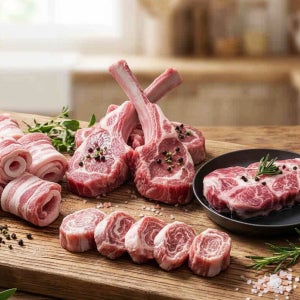 [6다이닝]이베리코 세트 돈마호크 목살 세크리토벨리 듀록삼겹살 돼지고기 1kg