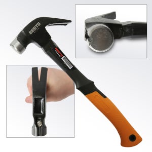 TPR손잡이 8온즈 자석 갈고리 빠루망치 소형 목공 목수 망치 못제거 쇠망치 장도리 해머