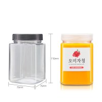 페트공병 사각쨈페트보틀 350ml 70파이 150개 플라스틱캡