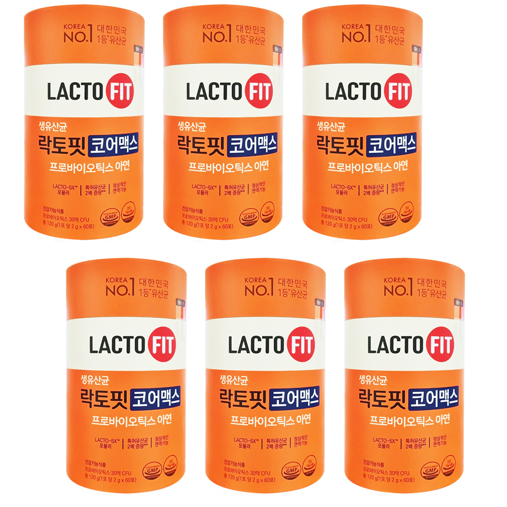 종근당 락토핏 코어맥스 6통 12개월분 락토핏 <b>생유산균 프로바이오틱스</b>