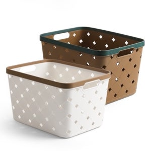 누빔바구니 수건바구니 플라스틱바스켓 팬트리 미니 4호