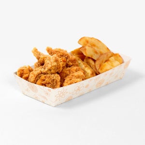 DK 7-1호 일회용 사각트레이 1박스 1400개 / 떡포장 용기 사각 종이접시