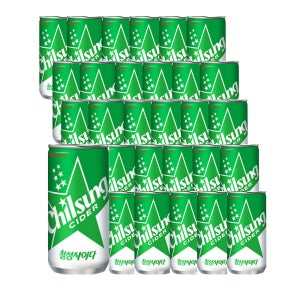 칠성사이다 190ml 30캔 미니 캔음료 탄산 음료수 롯데칠성음료