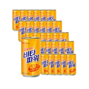 롯데 비타파워 180ml 30캔 비타민음료 피로회복 미니 캔음료 음료수