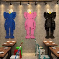 KAWS 세서미 붙이는 그림 액자 인테리어 3D 아크릴 아트월 거실 카페 매장