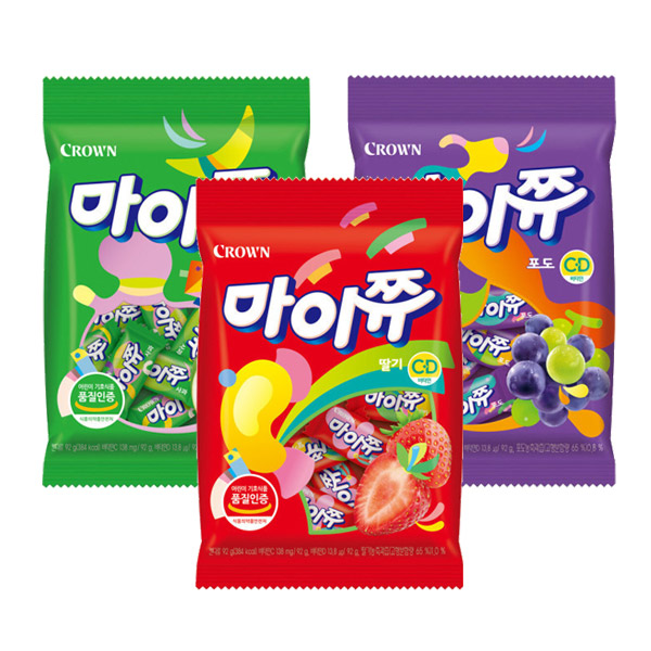 크라운 마이쮸 딸기 사과 포도
