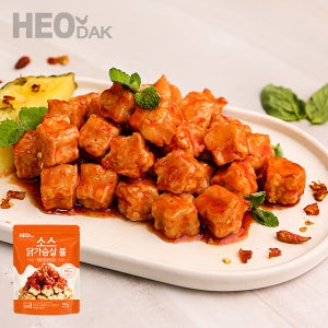 [허닭]소스 닭가슴살볼 매콤양념치킨맛 100g 20팩