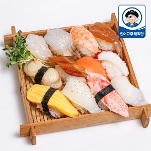 DIY 초밥 재료 (새우 한치 장어 문어 계란 게맛살 연어 가리비 유부) 초재료 초밥 만들기
