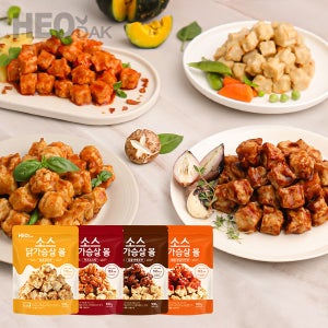 허닭 소스 닭가슴살볼 100g 4종 40팩