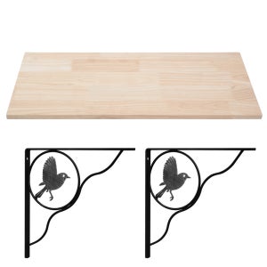 원목벽선반세트10035 HD-23 305mm