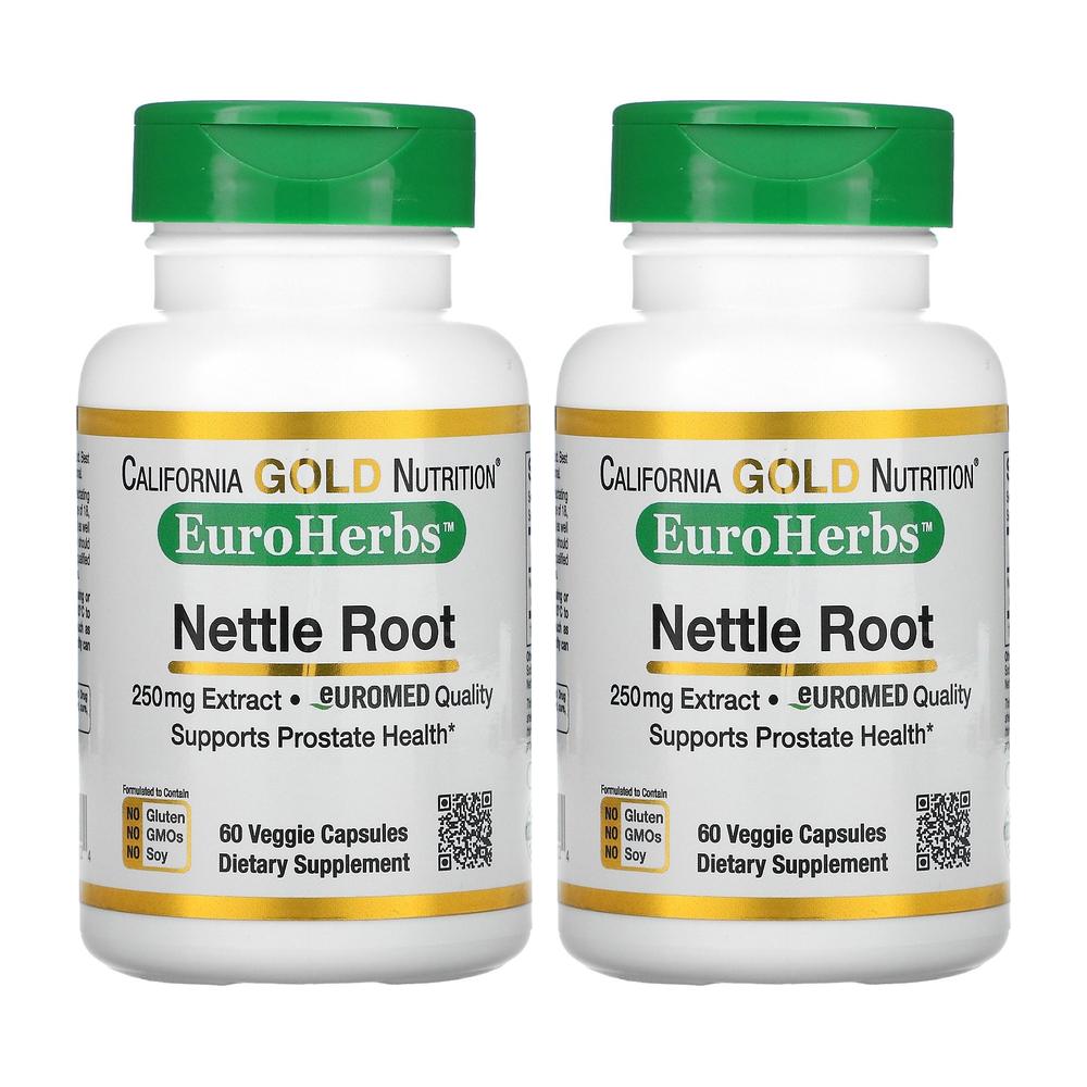 캘리포니아 골드 쐐기풀 네틀루트 CGN 250mg 60정 Nettle Root 2통