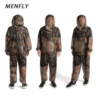 길리슈트 Menfly 위장 모기 방지 양봉복 캠핑 모험 사파리 메쉬 후드 사냥 ghillie 정장 카모 낚시 옷