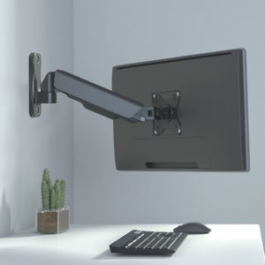 풀모션 싱글 가스스프링 엔산 피벗 좌우회전 벽걸이 모니터암 22인치 24인치 27인치 BLWA-114B