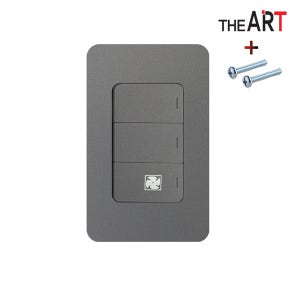 제일 디아트 스위치 3구 환풍기 전등 전기 커버 교체 다크그레이