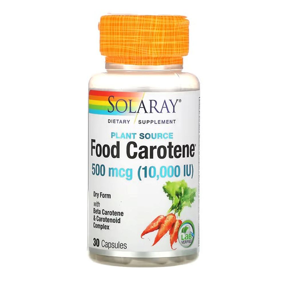 솔라레이 <b>푸드</b> <b>카로틴</b> <b>베타카로틴</b>&amp;카로티노이드컴플렉스 함유 500mcg(10000IU) 30정