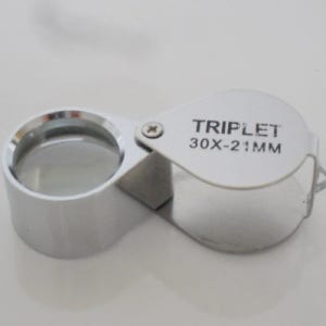 루페 확대경 휴대용 돋보기 LED조명 손잡이 30배율 40배율