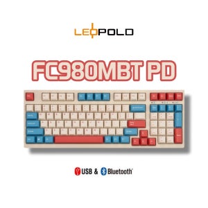 레오폴드 리미티드 FC980MBT PD OLD 코랄 블루 유/무선 기계식 키보드