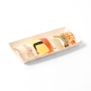 (DK) 일회용 떡 포장 분식 푸드트럭 사각 종이 접시 트레이 4호 1박스 1000개