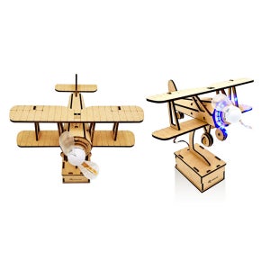 문자 코딩 비행기 만들기 DIY 키트 어린이 유아 초등 과학 교육 로봇 장난감