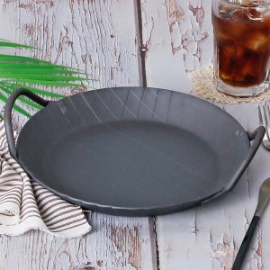 철팬 빠에야 인덕션 후라이팬 양수 28cm 캠핑 업소용 식당 철 프라이팬 빠에야팬