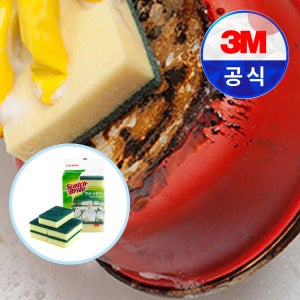 3M 수세미 스카치브라이트 항균스펀지 양면 다목적수세미 소 SL86 5개입 (1개)