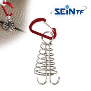 오징어 데크팩 카라비너 세트 앵카 텐트 타프 고정 레드