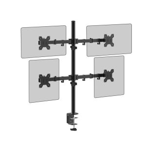 엘디엘마운트 쿼드 모니터암 거치대 삼성 LG 호환 주식 모니터 4대 설치 APL-C048