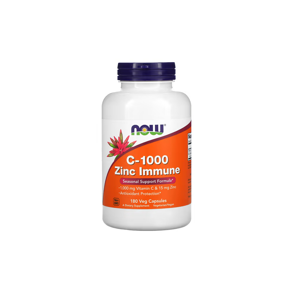 NOW Foods 나우푸드 C-1000 <b>아연</b> 이뮨 베지 캡슐 180정