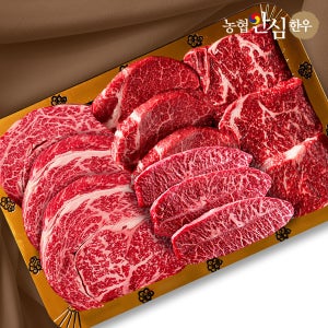 농협안심한우 선물세트 한우 1등급 구이용 어버이날 부모님 선물 소고기 엄선구이 1.1kg