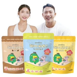 [헤이씨리] 3SET 프로틴 시리얼 오리지널 초코 바나나 단백질 무설탕 식단 제로 그래놀라
