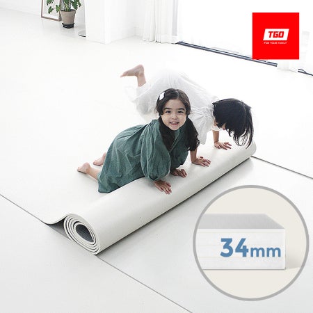 티지오매트 우다다 롤매트 34T 층간소음 pvc 거실 복도 놀이방 아기 110x50cm