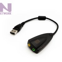 인네트워크 USB 2.0 7.1 사운드 카드 외장형 블랙 IN-U71CB