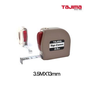 TAJIMA 타지마 자동 줄자 TOP-35B /3.5MX13mm/ 벨트 그립형/ 테이프재질: SK-5/ 충격완화장치/ 0점 보정 이동 고리/ 버튼을 누르면 테이프 들어감/ 휴대용