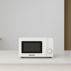 쿠쿠 소형(20) 전자레인지 미니 전자렌지 클린 코팅 회전 가열 심플 화이트 R2