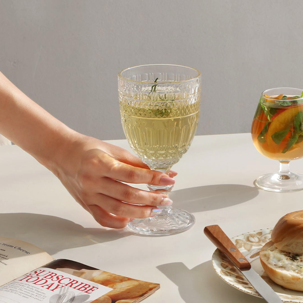 고블렛잔 미니 와인잔 세트 화이트 맥주잔 글라스 메리빅프렌치