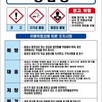 용접봉 MSDS경고표지/물질안전보건자료