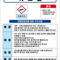 아르곤 MSDS경고표지/물질안전보건자료