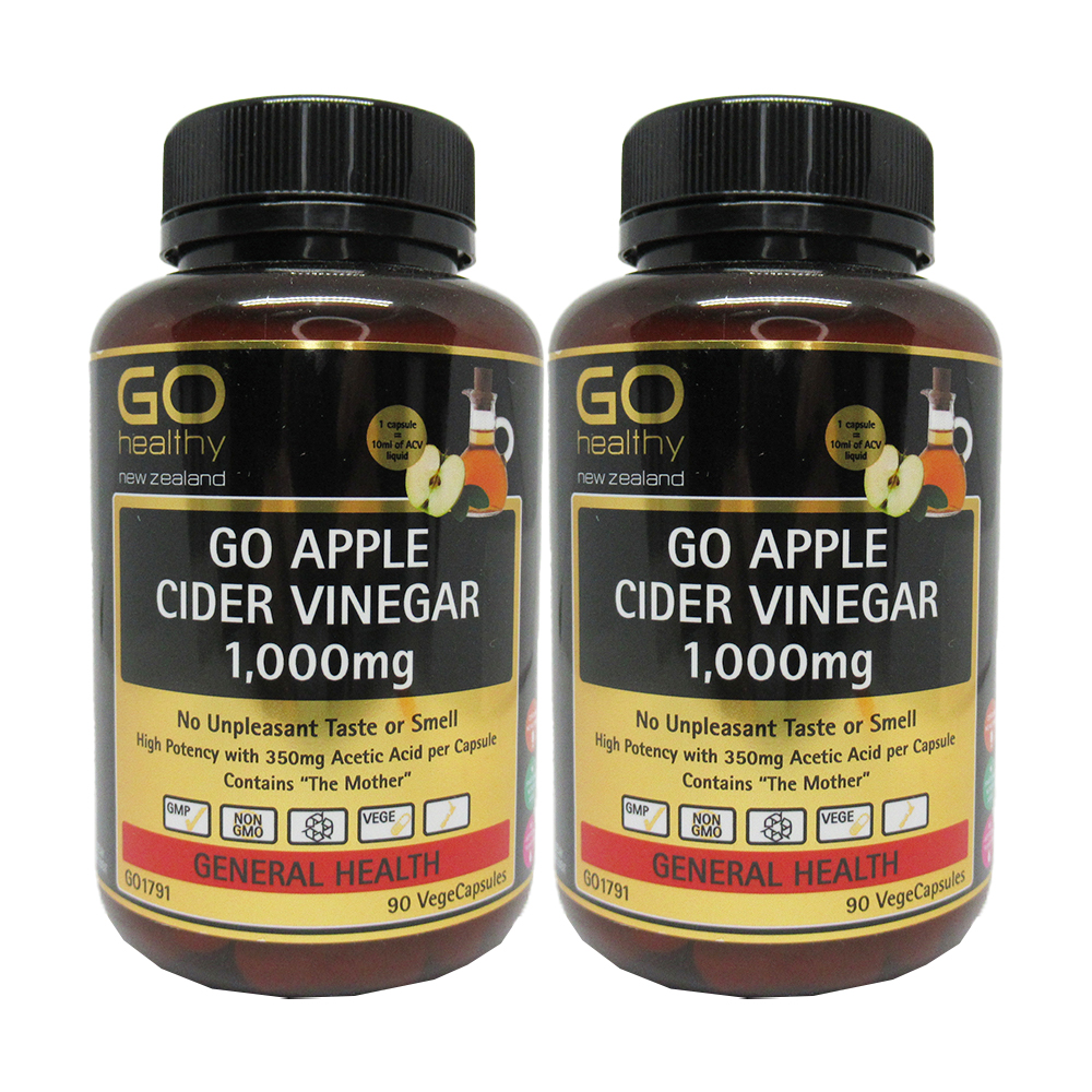 뉴질랜드 고헬씨 <b>애플 사이더</b> 비기너 <b>1000mg</b> 90정 유기산 사과초모식초 2팩