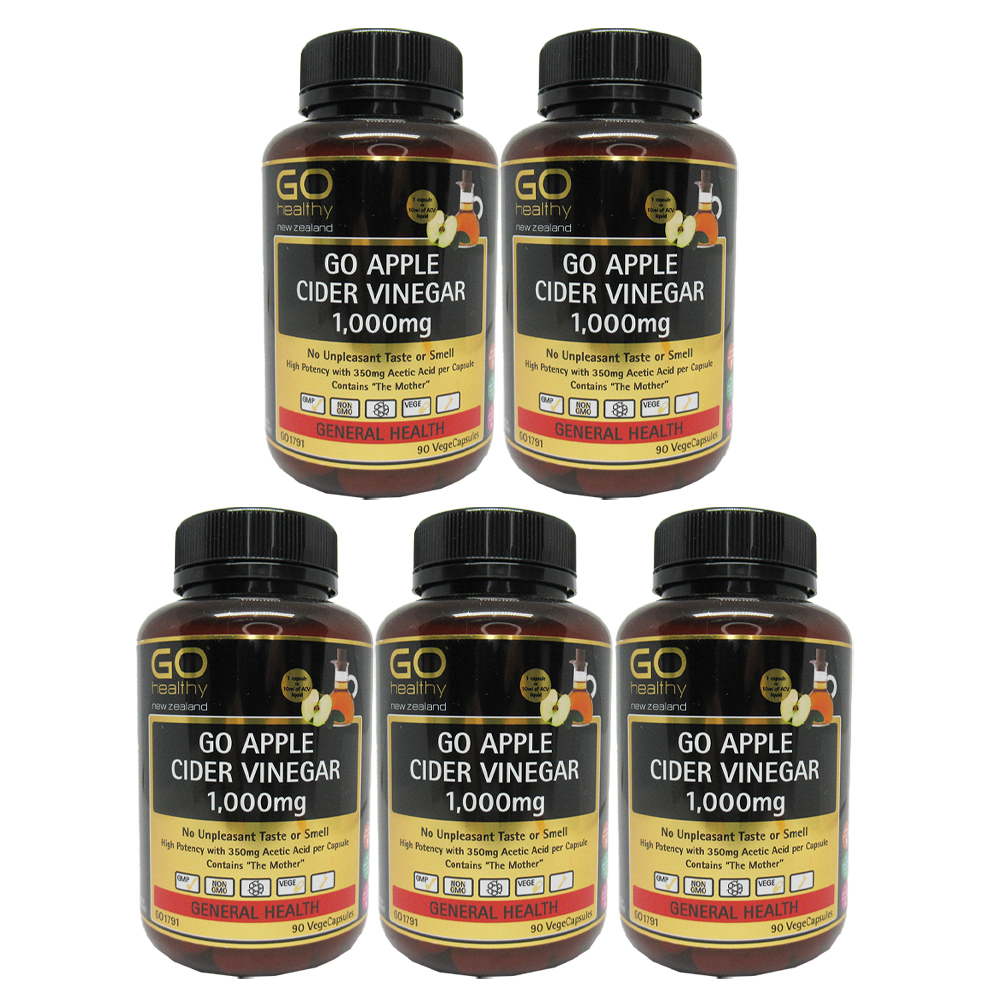 뉴질랜드 고헬씨 <b>애플 사이더</b> 비기너 <b>1000mg</b> 90정 유기산 사과초모식초 5팩