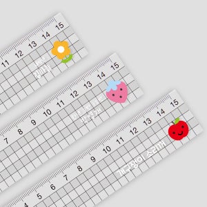 주문제작 네임 투명자 15cm 쪼꼬미 딸기 한글1