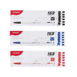 모나미 153 볼펜 0.7mm 1타 12개입