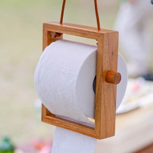 캠핑 화장지 휴지걸이 두루마리휴지 케이스 원목프레임 차박 감성 행잉 티슈 소품