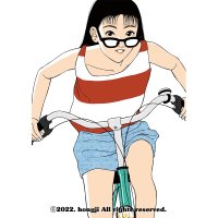 BIKE GIRL / 자전거 포스터 / 일러스트 포스터 / 레트로 포스터