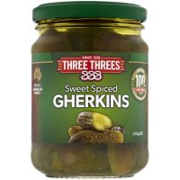 트리 트리즈 스위트 스파이스 오이피클 Three Threes Gherkins Sweet Spiced 260g