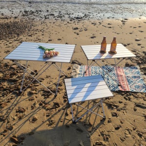 접이식 롤 폴딩테이블 캠핑 계곡 해수욕장 백팩킹 차박 휴대간편 S(소)40x35x29cm