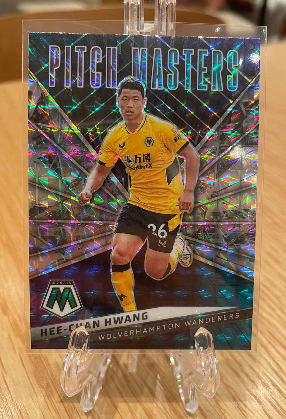 2021-22 파니니 모자익 프리미어리그 황희찬 인서트 모자익 프리즘 카드 (Panini Mosaic EPL Hee-Chan Hwang Pitch Masters Mosaic)