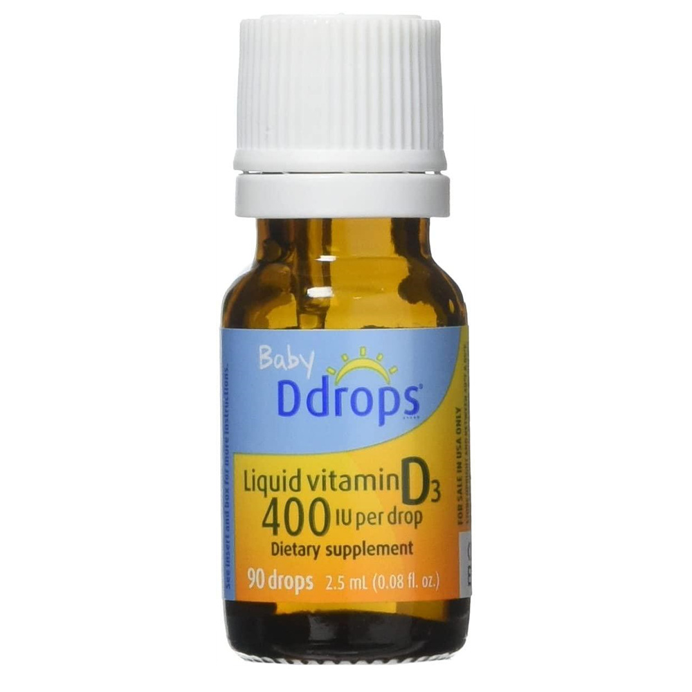 Baby Ddrops 유아 <b>비타민 D3</b> 액상 <b>리퀴드 400IU</b> 2.5ml 3팩