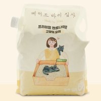 프리미엄 벤토나이트 일반입자 6kg 무향 천연 고양이 먼지없는 대용량 모래